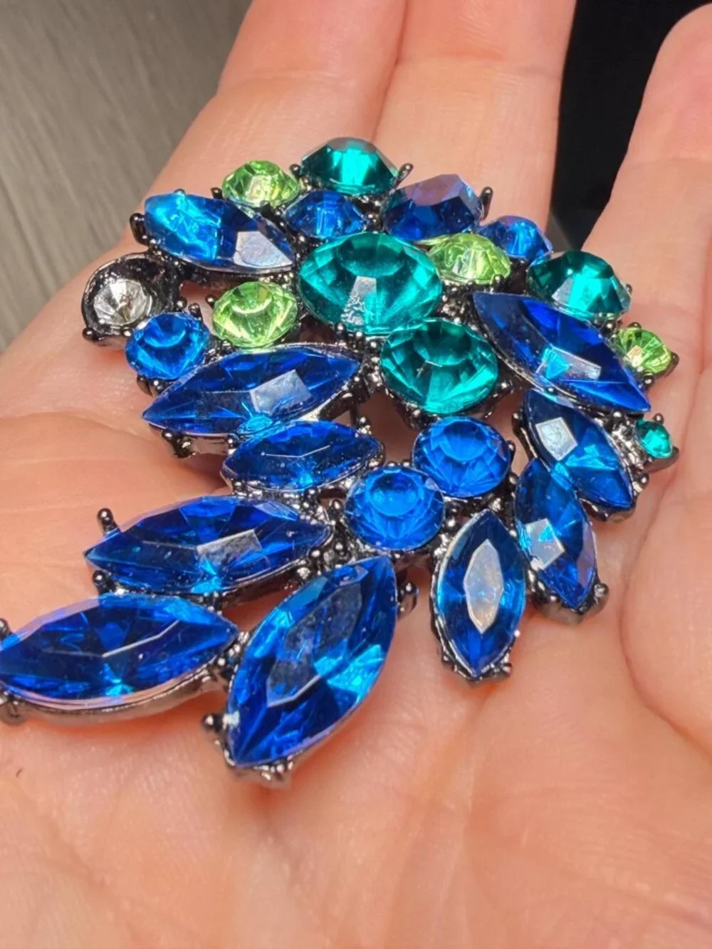 Vintage Rhinestone Flower Brooch Repair Lot Set of 3 Upcycle Craft Jewelry